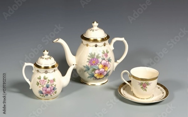 Fototapeta Traditional Tea Set. High quality