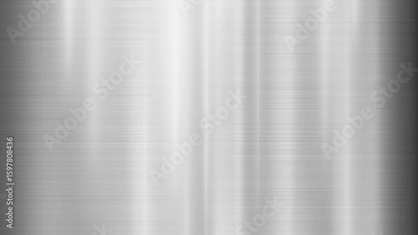 Fototapeta Brushed Metal Texture Background with Vertical Light Reflections
