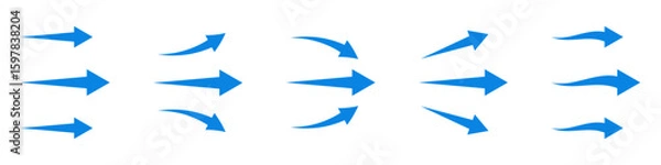 Obraz Airflow wave arrows icon set