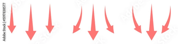 Obraz Airflow wave arrows icon set