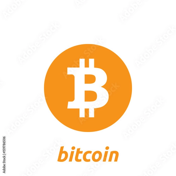 Fototapeta Bitcoin cryptocurrency icon. Vector illustration