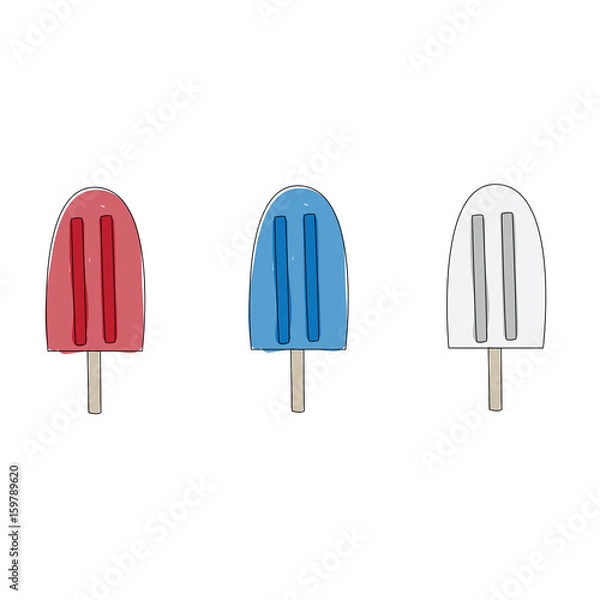 Obraz Red, White and Blue Popsicle