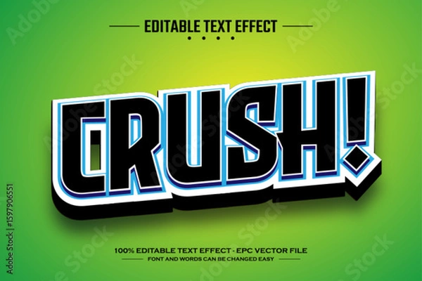 Obraz Crush 3D editable text effect template