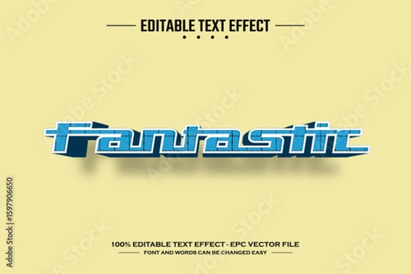 Obraz Fantastic 3D editable text effect template