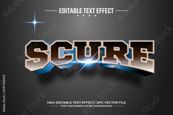 Obraz Scure 3D editable text effect template