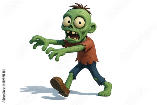 Obraz funny cartoon zombie