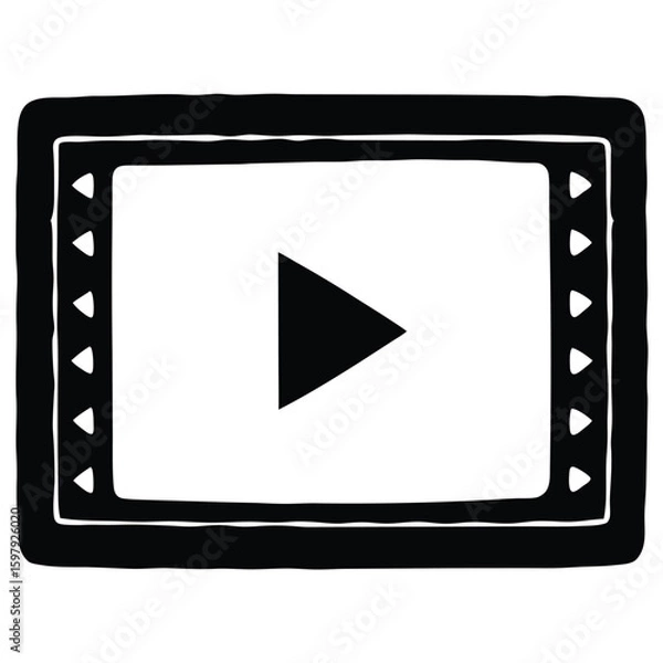 Obraz Abstract Video Player Icon Vector