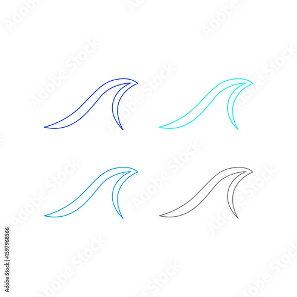 Obraz WATER SPLASH SIGN SYMBOL LOGO VECTOR
