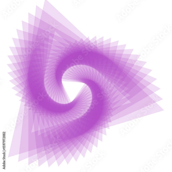 Fototapeta A purple spiral featuring white lines, creating an abstract design that emphasizes colorfulness and creativity.