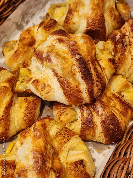 Obraz fresh baked croissants