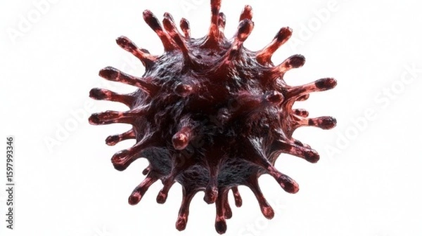 Fototapeta Exploration of the Rabies Virus With Intricate Details of Its Structure and Implications
