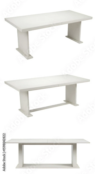 Obraz 3D Render Of White Dining Table