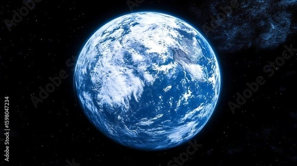 Fototapeta Earth Planet View From Space Blue and White Clouds Atmosphere