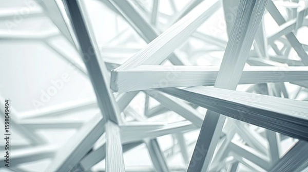 Obraz Abstract Geometric Structure In White