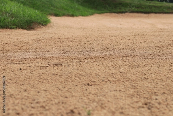 Obraz Textured Sand Patterns in a Golf Course Bunker