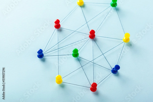 Obraz Network with pins