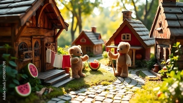 Fototapeta little house in the garden