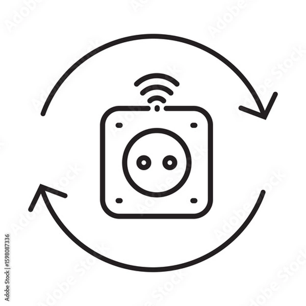 Obraz Smart Power Outlet Editable Stroke Icon