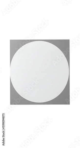 Fototapeta Minimalist Abstract Graphic of Oval Shape in Gray Background