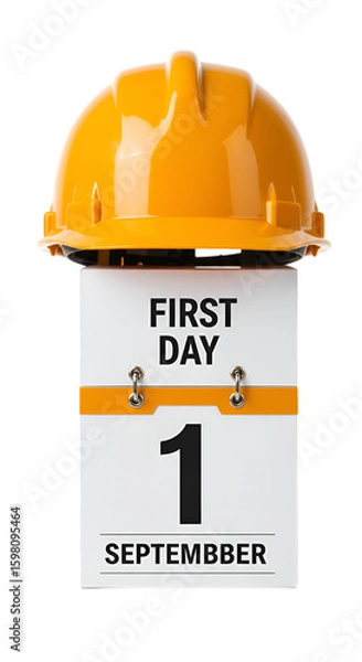 Fototapeta First Day of September Illustration Construction