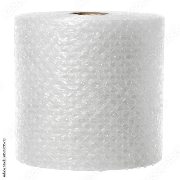 Fototapeta Photo of Wrapped Bubble Wrap in Isolated Background
