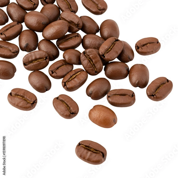 Fototapeta Photo of Coffee Beans on Black Background