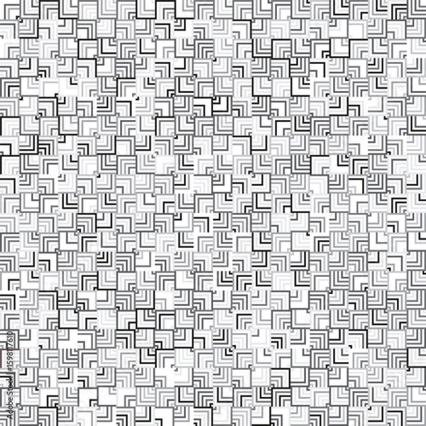 Obraz Intricate Geometric Maze Pattern in Black and White