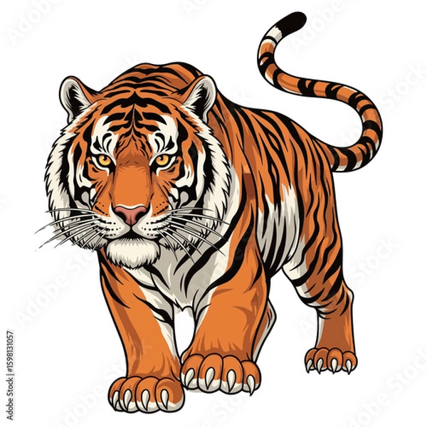 Obraz Walking Tiger Vector