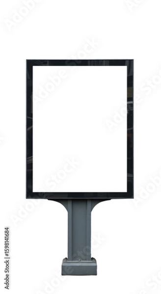 Obraz Isolated Blank Billboard on Black Background Photo