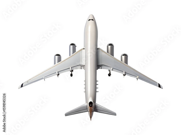 Fototapeta view of plane top png image on transparent background