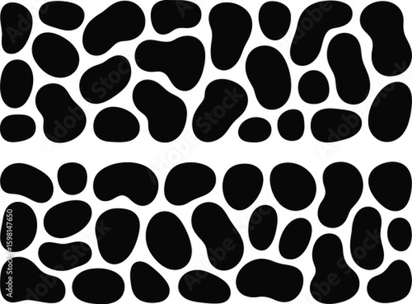 Fototapeta Black and white cow with black spots on it