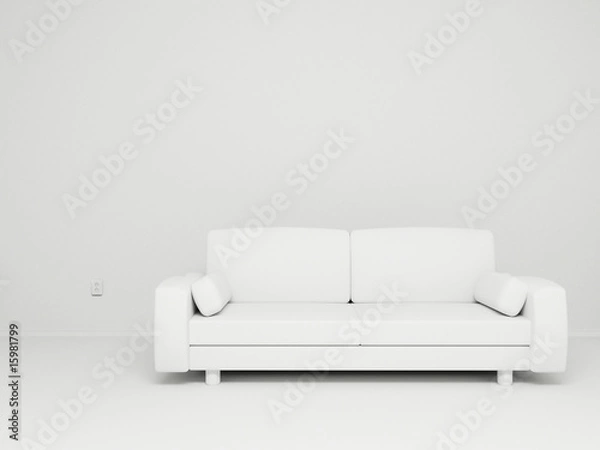 Obraz 3d Render Of Empty Room With Couch And Socket