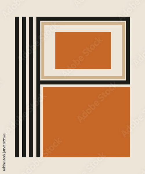 Obraz Abstract geometric minimalsm design vector
