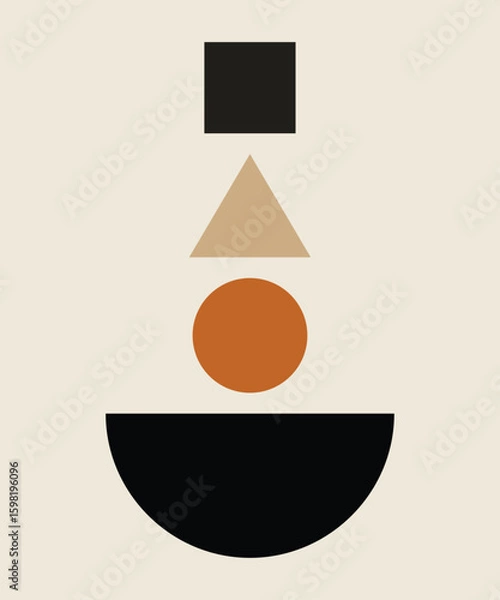 Obraz Abstract geometric minimalsm design vector