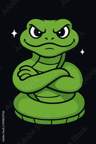 Obraz Funny Snake vector illustration