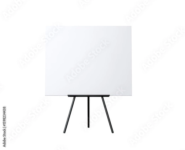 Fototapeta Blank white board on a black easel