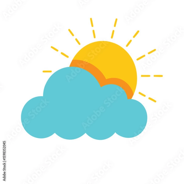 Obraz Summer Cloud Icon Vector Design 