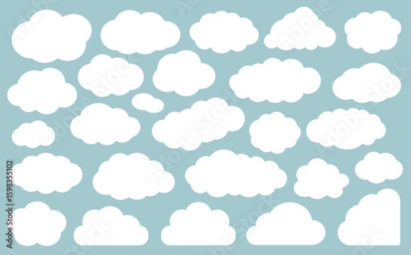 Obraz 白い雲のもくもくフレームセット