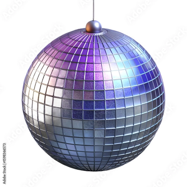 Fototapeta Disco Ball Plastic 3D Icon for Party Dance Music Celebration and Entertainment

