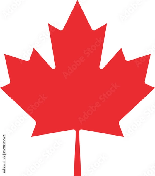 Obraz Red maple leaf icon canadian symbol