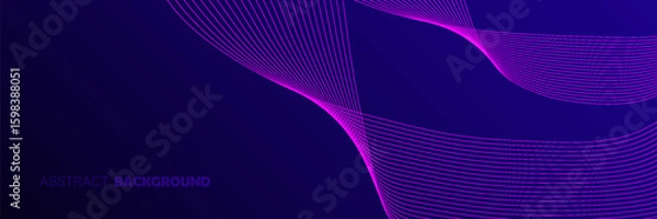 Fototapeta Abstract flowing wave geometric element vector banner template. eps10