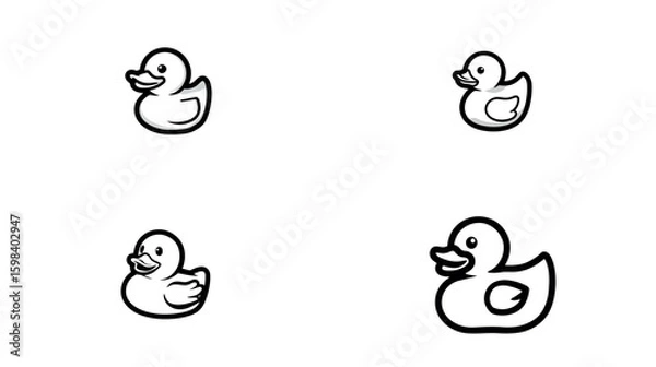 Fototapeta Illustration of rubber ducky rubber duck rubber ducky rubber duck illustration ducky duck rubber ducky silhouette