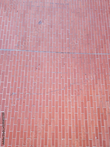 Obraz Unestructure de pavé de brqiue sur le sol en quadrillage pour ressources graphiques