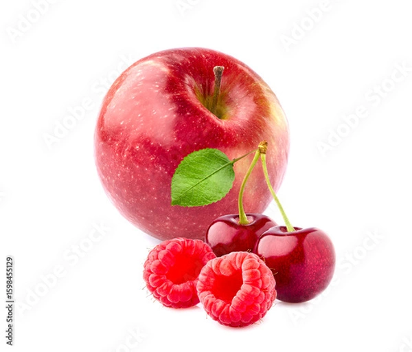 Obraz Red apple  on a white background isolated