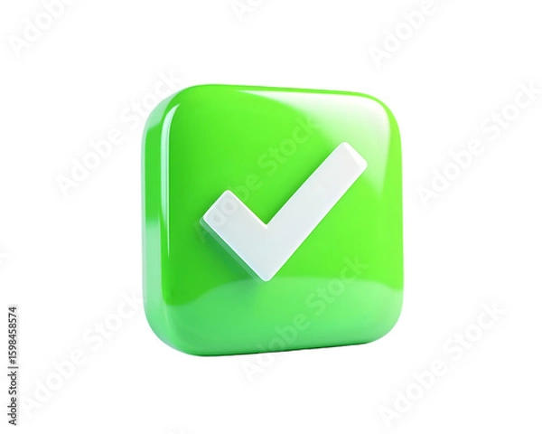 Obraz Green checkmark icon for web confirmation