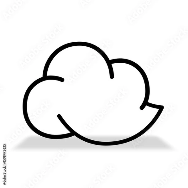 Obraz cloud computing icon on white