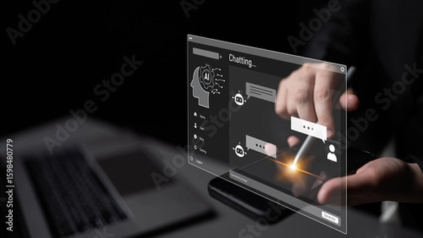 Fototapeta AI image generator interface enables image, AI, and generator process by converting user prompt into visual content using intelligent algorithms Latch