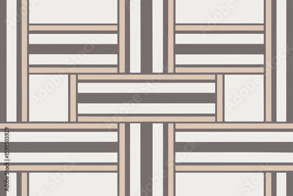 Fototapeta Geometric pattern with horizontal and vertical stripes vector