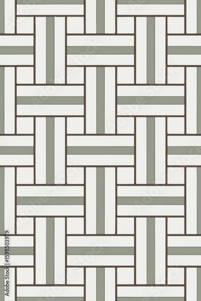 Fototapeta Geometric Pattern With Interlocking Rectangles And Stripes vertical stripes horizontal stripes