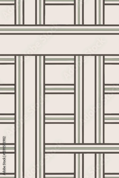 Fototapeta Geometric pattern with woven vertical lines and rectangular shapes vector